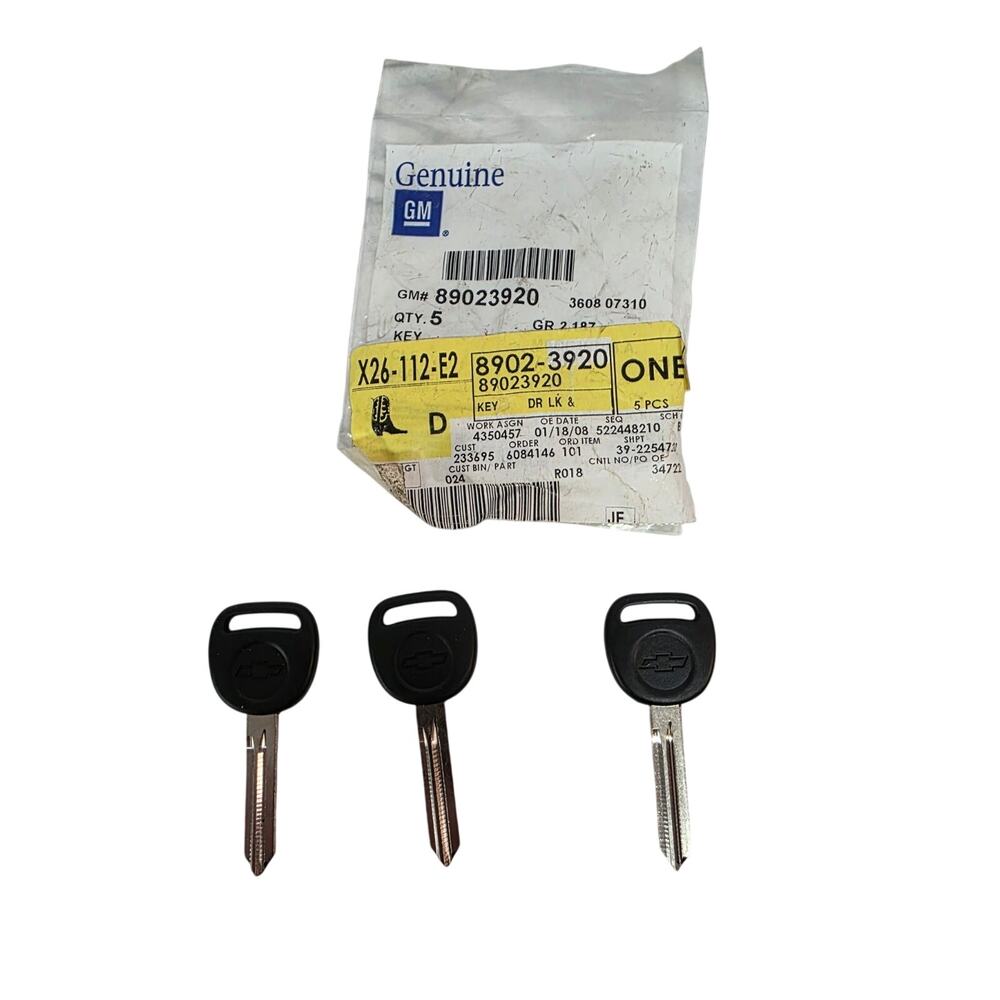 3x GM Key Blank - NOS - Various - P/N 89023920